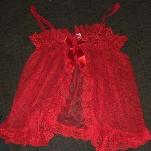 Red Lace Babydoll Lingerie